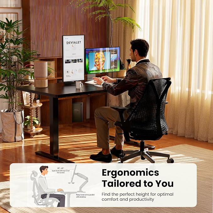 ErGear Height Adjustable Electric Standing Desk, 47.2 x 23.6 Inches Sit Stand - Image 8