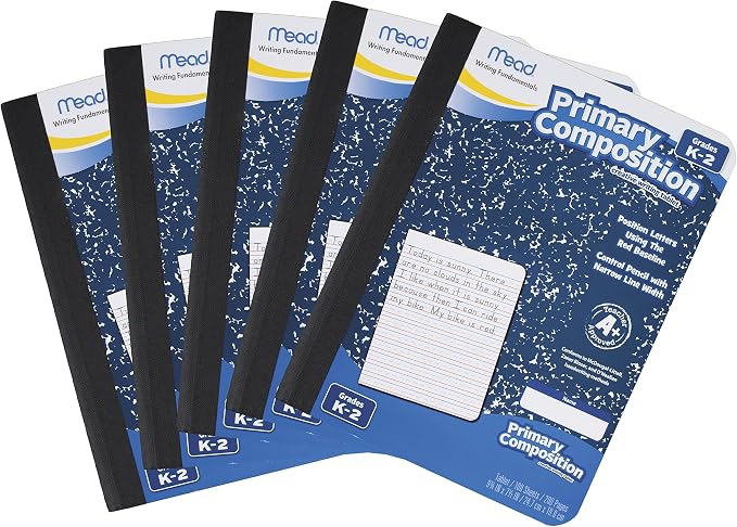 Mead Composition Books/Notebooks, Grades K-2, Wide Ruled Paper, 100 Sheets by Mead