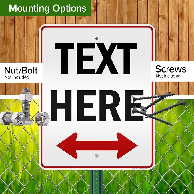 Custom Arrow, Custom Directional Sign, Two Way Arrow, 24x30 Inches, 3M EGP - Image 5