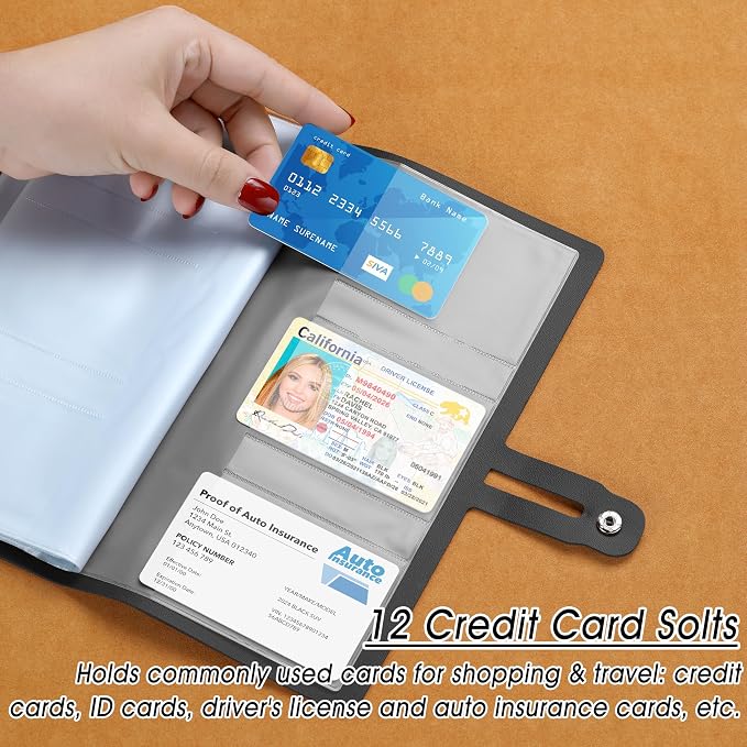 Leather Receipt Organizer, Portable Receipt Holder - Image 6