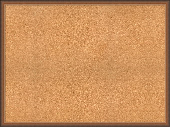 Amanti Art Natural Cork Board for Wall, 36x48 Vision Board with Bronze Frame, Oversize Corkboard Office Decor for Home Organization, Modern Corkboard Pinboard to Display Items for Home Organization-DeskLoop Office
