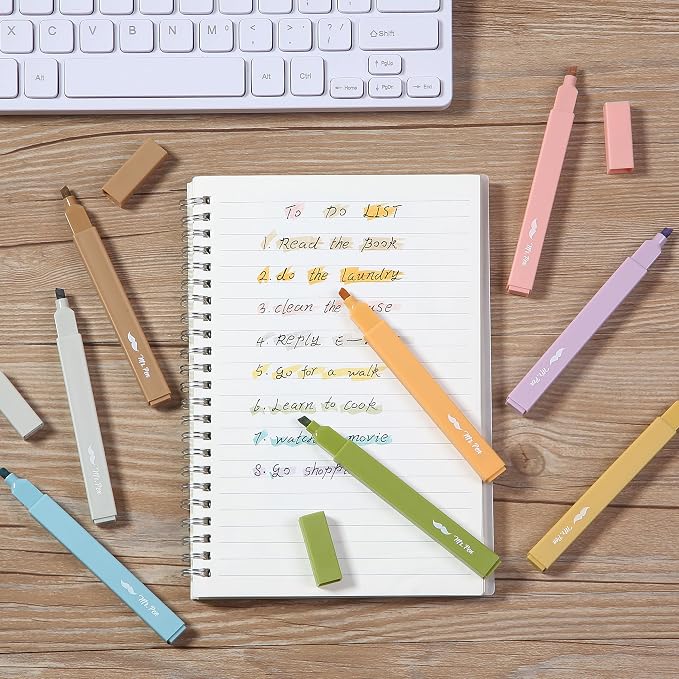 Mr. Pen- Aesthetic Highlighters No Bleed, 8 Pack, Moss Garden, Chisel Tip | - Image 7