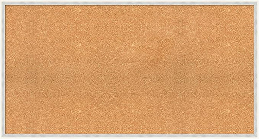 Amanti Art Natural Cork Board for Wall, 23x43 Vision Board with White Frame, Oversize Corkboard Office Decor for Home Organization, Modern Corkboard Pinboard to Display Items for Home Organization in-DeskLoop Office