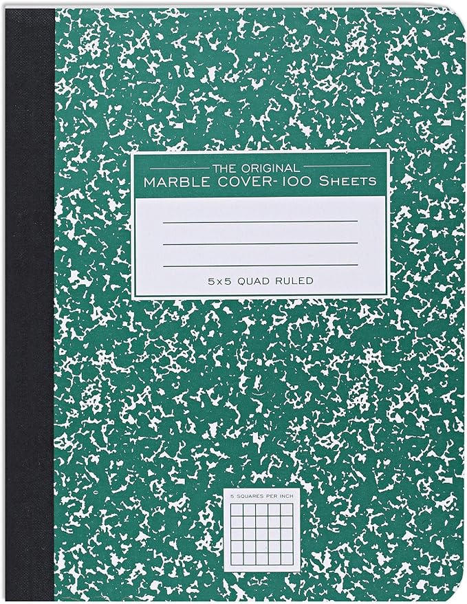 ROARING SPRING Hard Cover Composition Notebook, 9.75″ x 7.5″, 5x5 Grid Graph by RoaringSpringPaperProducts
