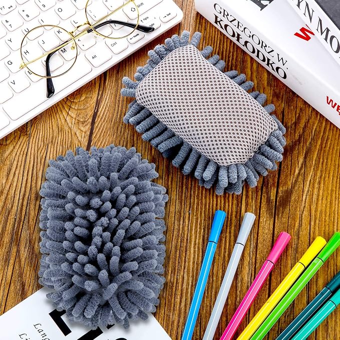 Outus 2 Pieces Microfiber Shag Whiteboard Eraser Dry Erase Eraser Washable - Image 7