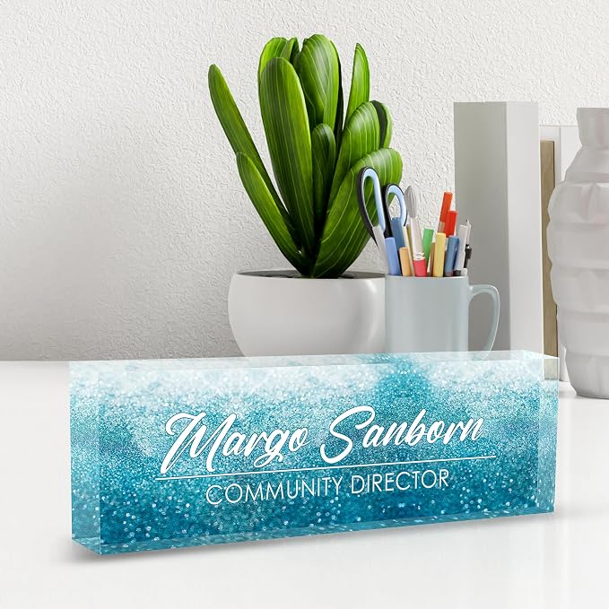 Personalized Name Plate for Office Desk Decor, Custom Gifts for Boss, Employee - Image 3