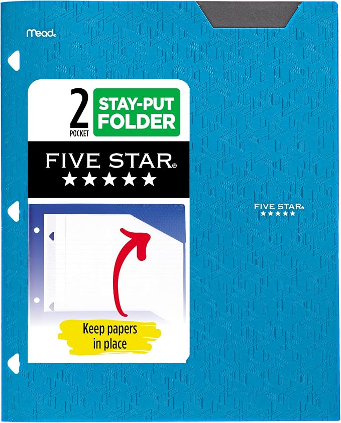 Five Star 2-Pocket Folder, Plastic Folder by FiveStar