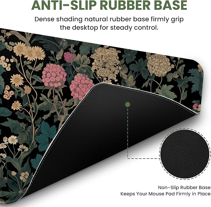 Aesthetic Desk Mat, Cute Vintage Garden Desk Pad Protector - Image 3