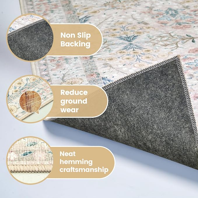 Office Chair Mat for Hardwood Tile Floor, Machine Washable Office Area Carpet - Image 4