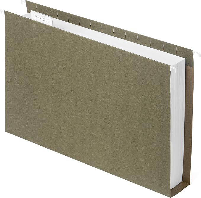 50 Extra Capacity Hanging File Folders, Heavy Duty, 2’’ Expansion Filing Folders - Image 5