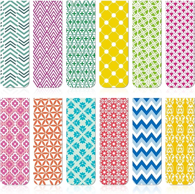 Zonon 24 Pcs Magnetic Bookmarks Bulk Clips Colorful Classic Magnetic Page by Zonon