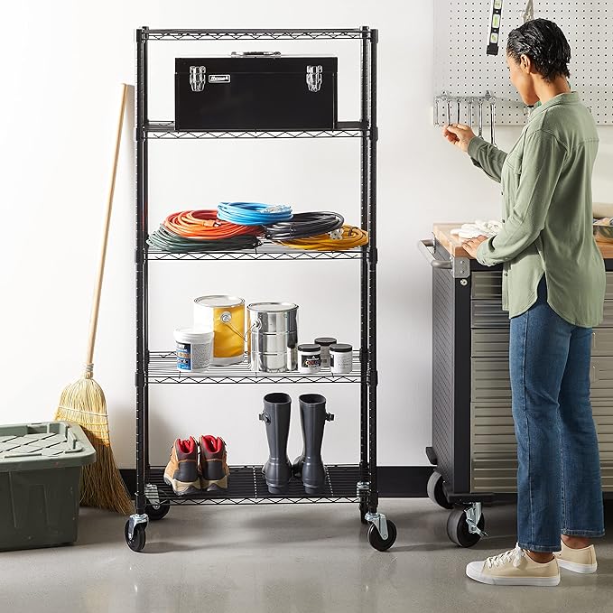 Amazon Basics 5-Shelf Heavy Duty Garage Shelving Storage Rack - Image 2
