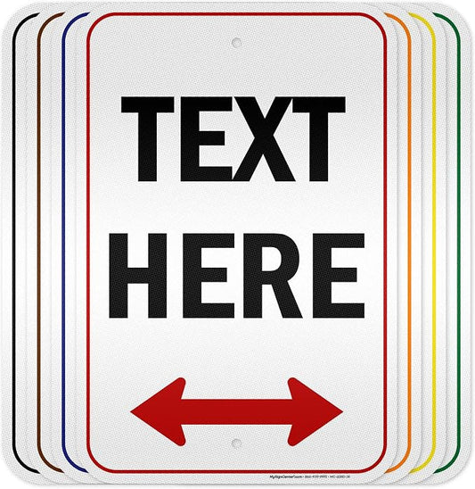 Custom Arrow, Custom Directional Sign, Two Way Arrow, 12x18 Inches, 3M EGP by MySignCenter