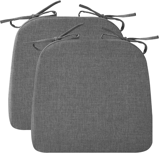 Ruqmuis Chair Cushions for Dining Chairs, D-Shaped Chair Pads by Ruqmuis