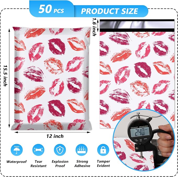 Poly Mailer 12x15.5 Inch 50 Pcs, Waterproof and Tear-Resistant Shipping Bags - Image 2