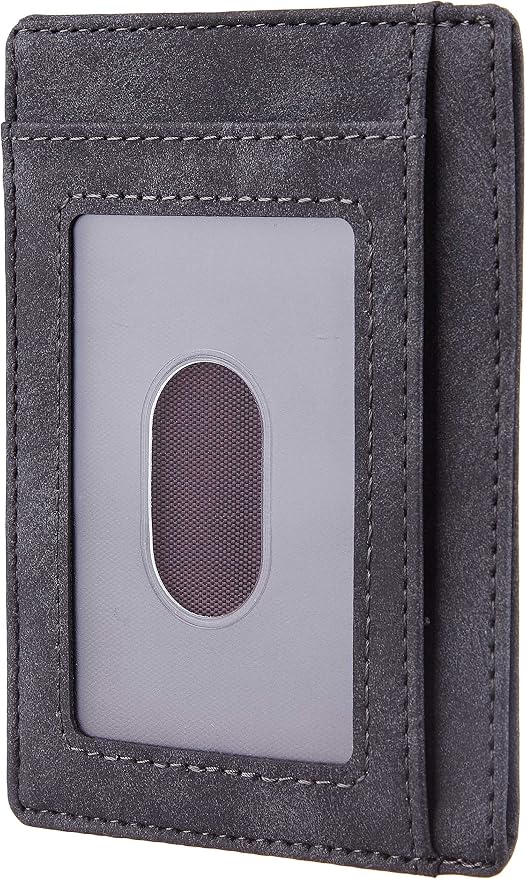 Travelambo Slim Wallet Front Pocket Minimalist Leather RFID Blocking Medium Size - Image 3