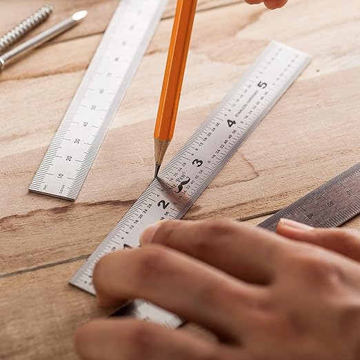 Mr. Pen- Machinist Ruler, 3 Pack, 6 Inch, Stainless Steel Metric & Imperial | - Image 4