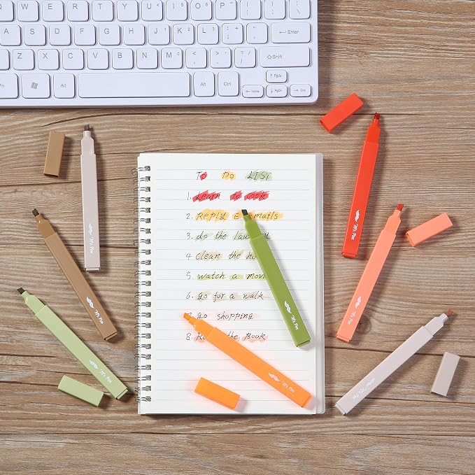 Mr. Pen- Aesthetic Highlighters, 8 Pack, Chisel Tip, Autumn Earth | Cute - Image 6