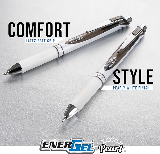 Pentel EnerGel Pearl RTX Gel Pen, Medium Line, Needle-tip - Image 4