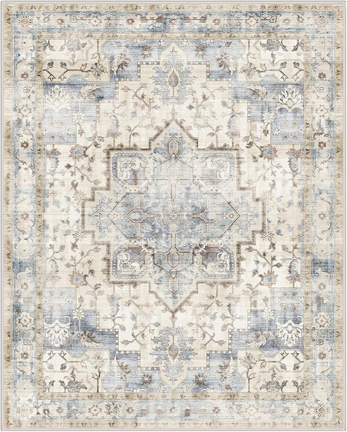 GENIMO 8x10 Area Rugs for Living Room, Machine Washable Rug, Non Slip Indoor - Image 9