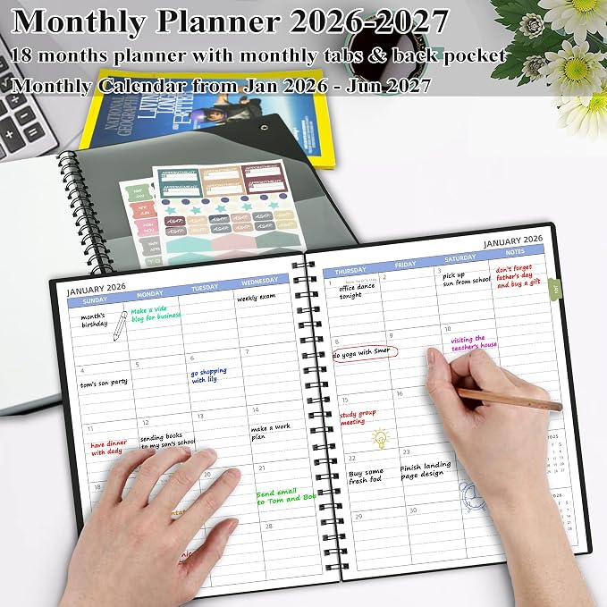 2026-2027 Monthly Planner, 18 Months Calendar Planner from Jan 2026-Jun 2027 - Image 7