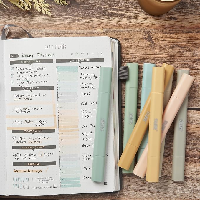 BLIEVE Bible Highlighters No Bleed Through, Pastel Colors, Dual Tip, 8 Pack | - Image 5