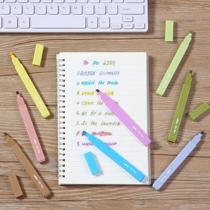 Mr. Pen- Aesthetic Highlighters No Bleed, 8 Pack, Autumn Colors, Chisel Tip | - Image 7