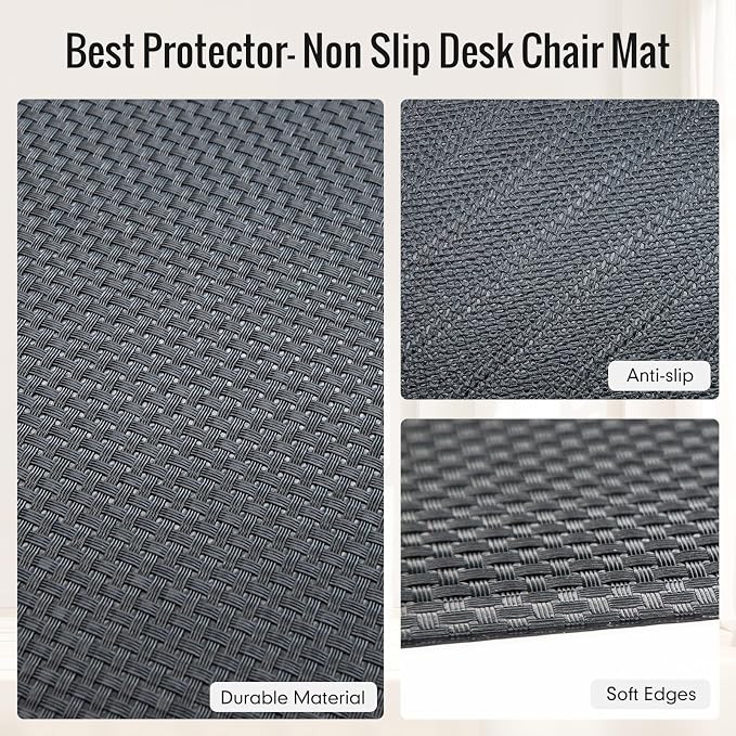 Office Chair Mat for Hard Floors, Heavy Duty Floor Protector Rolling Chairs for - Image 3