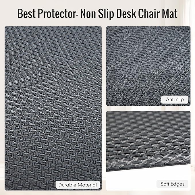 Office Chair Mat for Hard Floors, Heavy Duty Floor Protector Rolling Chairs for - Image 3