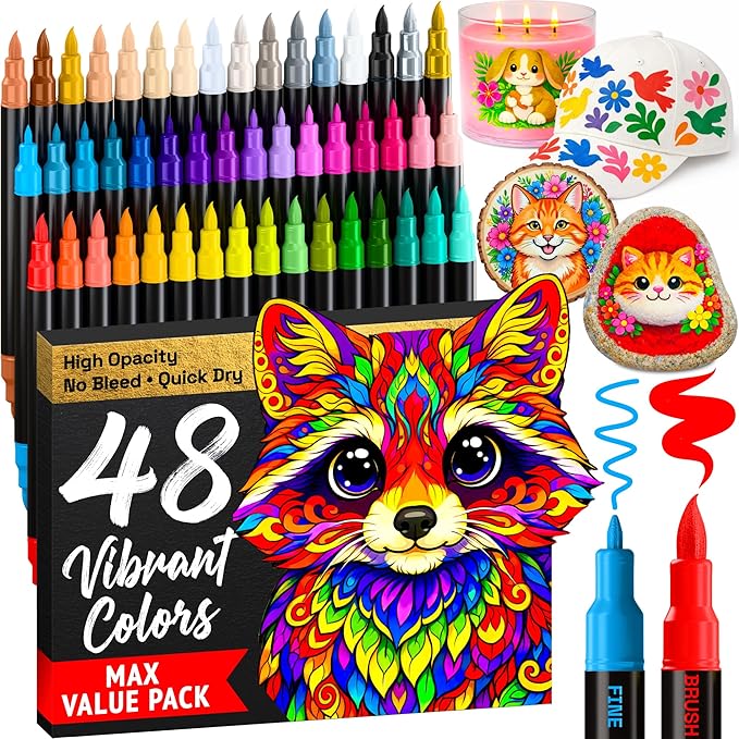 ARTISTRO 48 Acrylic Paint Markers by ARTISTRO