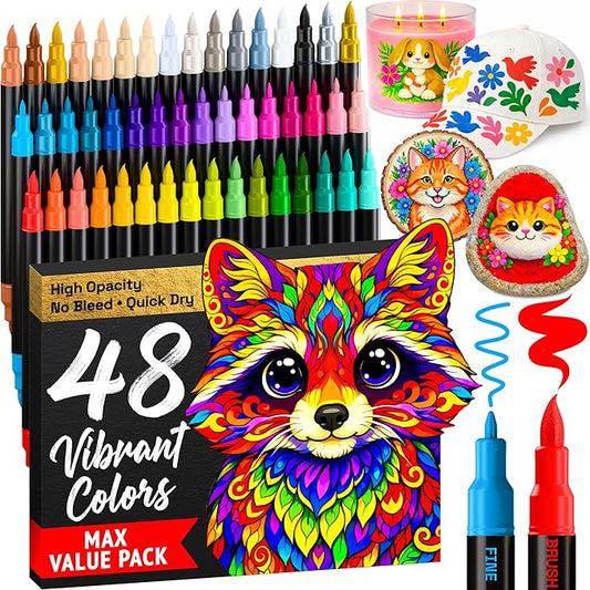 ARTISTRO 48 Acrylic Paint Markers by ARTISTRO