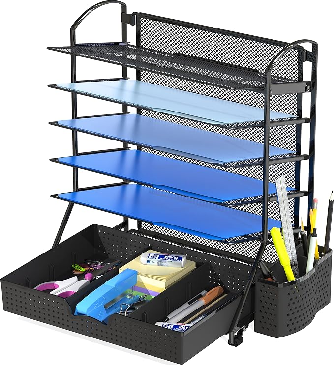 Simple Houseware 6-Tier Desk Document File Tray Organizer by SimpleHouseware