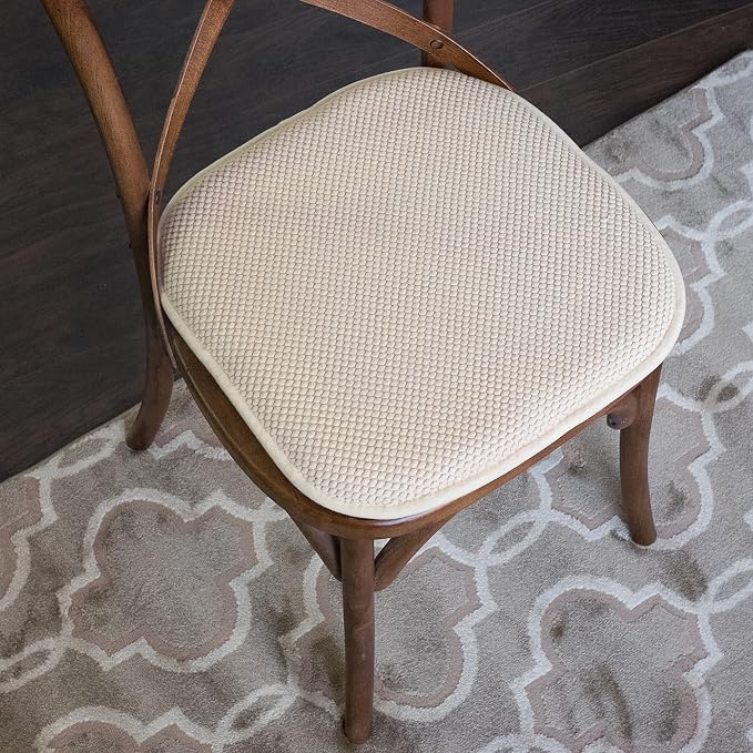 Sweet Home Collection Memory Foam Honeycomb Nonslip Back 16" x 16" Chair/Seat - Image 5