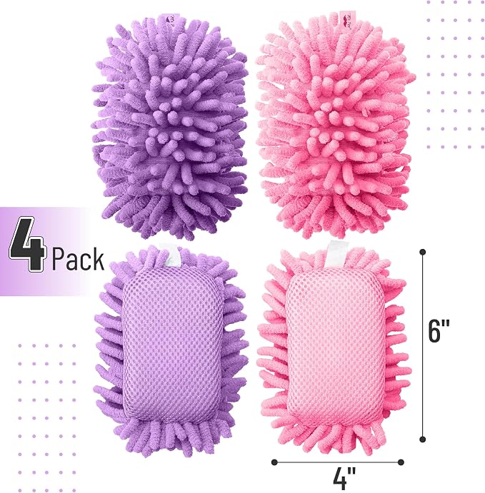 Mr. Pen- Magnetic Microfiber Shag Whiteboard Erasers, 4 Pack | Dual Surface - Image 2