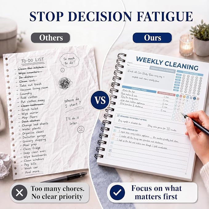 Blue Floral ADHD Cleaning Planner - Image 6