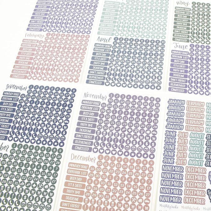 bloom daily planners Calendar Essentials Planner Stickers - Image 9