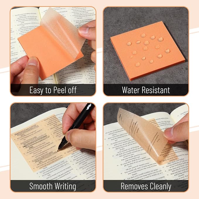 Mr. Pen- Transparent Glitter Sticky Notes, 12 Pads, 600 Sheets | Glitter - Image 4