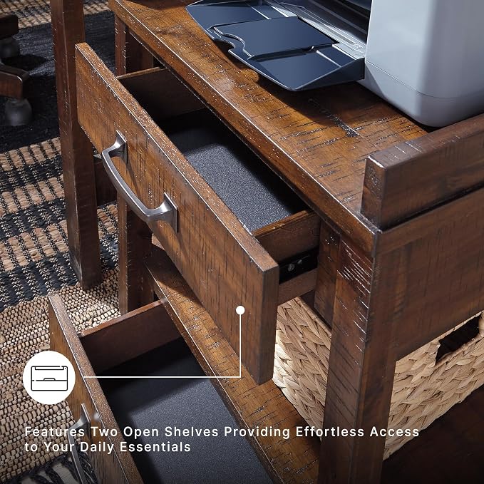 Signature Design by Ashley Baldridge Office Printer Stand, Electrical Outlets - Image 6