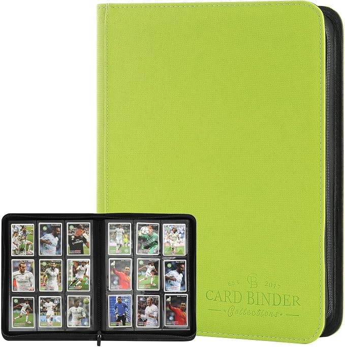 9 Pockets Card Binder, Premium Zip Trading Card Binder, 540 Double Sided Pocket by CARDBINDER