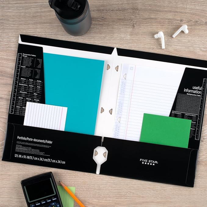 Five Star 4-Pocket Folder, 6 Pack, Paper Folder, Fits 3-Ring Binders, Holds - Image 4