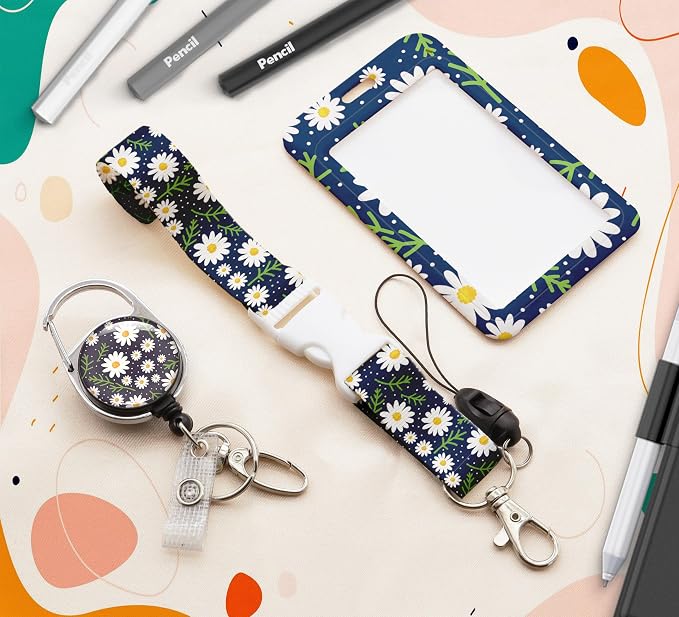 ID Badge Holder with Lanyard, Retractable ID Badge Card Holders Detachable Neck - Image 7