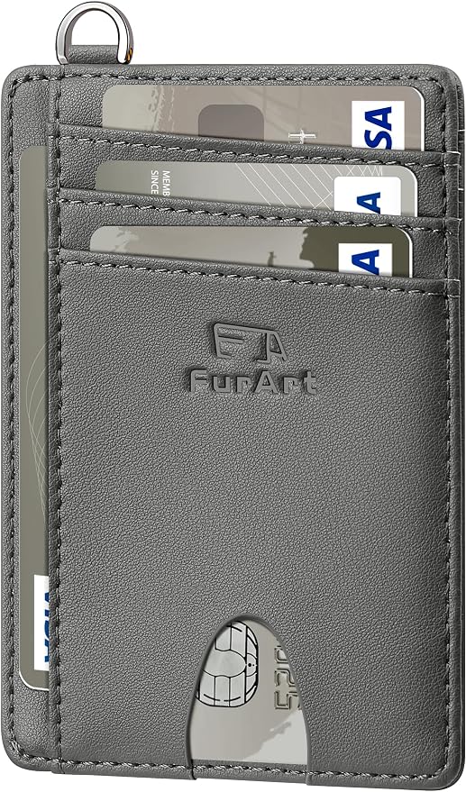 FurArt Slim Minimalist Wallet RFID Credit Card Holder by FurArt