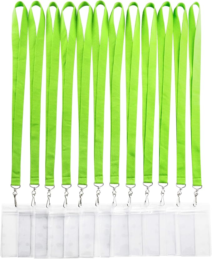 12 Pack Cruise Lanyard with Waterproof ID Card Holder, Colorful Durable Lanyard by YOYOGO