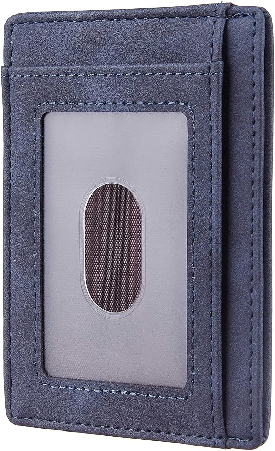 Travelambo Slim Wallet Front Pocket Minimalist Leather RFID Blocking Medium Size - Image 3