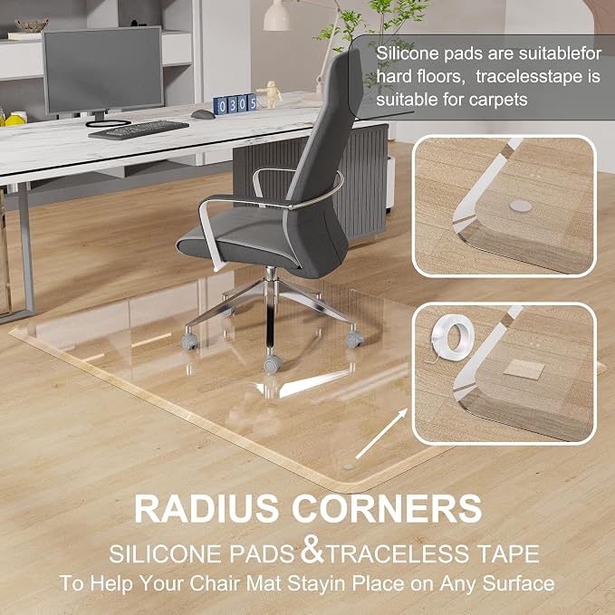 MESAILUP Beveled Edge Office Chair Mat - Image 4