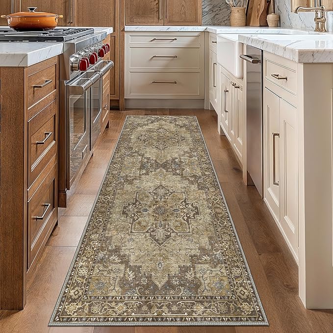GENIMO 2x10 Runner Rugs for Hallway, Machine Washable Non Slip Vintage Rugs - Image 8