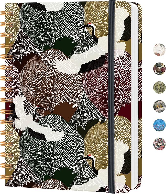 CICPAP Lined Spiral Journal Notebook, A5 College Ruled Notebook by CICPAP
