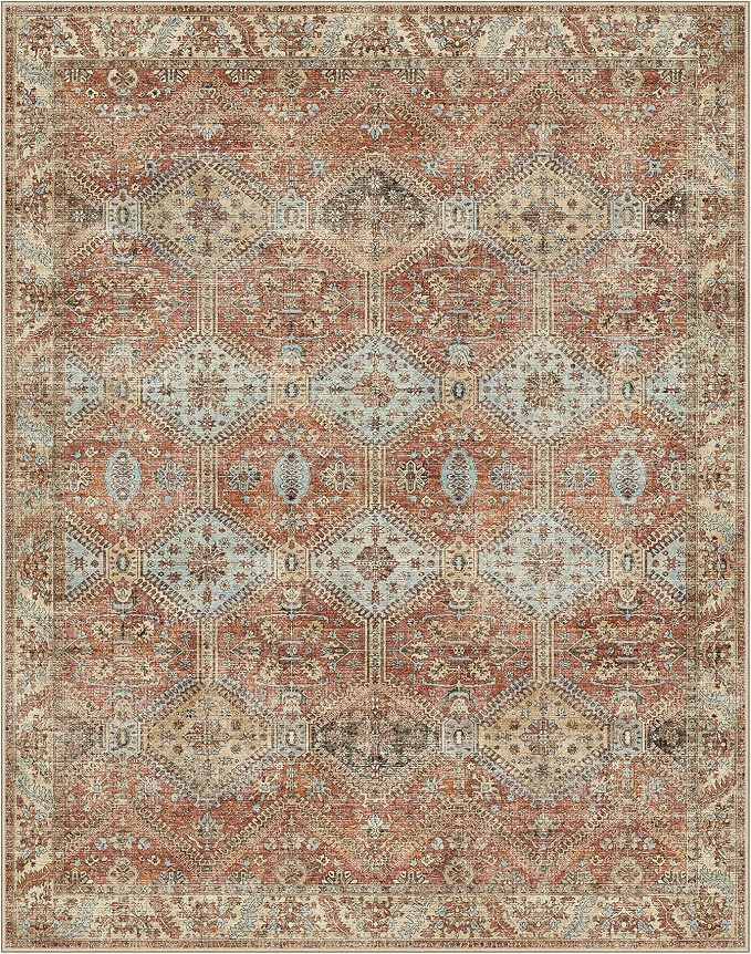 GENIMO 8x10 Area Rugs for Living Room, Machine Washable Non Slip Rugs, Low Pile - Image 4