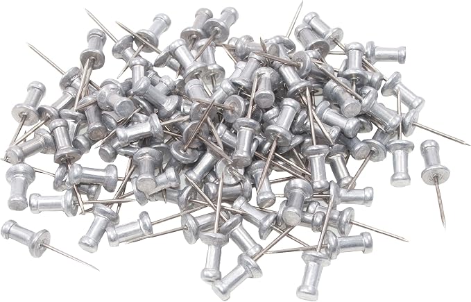 ADVANTUS Aluminum Head Push Pins, Steel 5/8-Inch Point, 100 per Box - Image 2