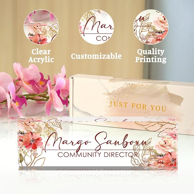 Custom Name Plate for Desk Desk Name Plate Personalized, Office Desk Decor for - Image 6